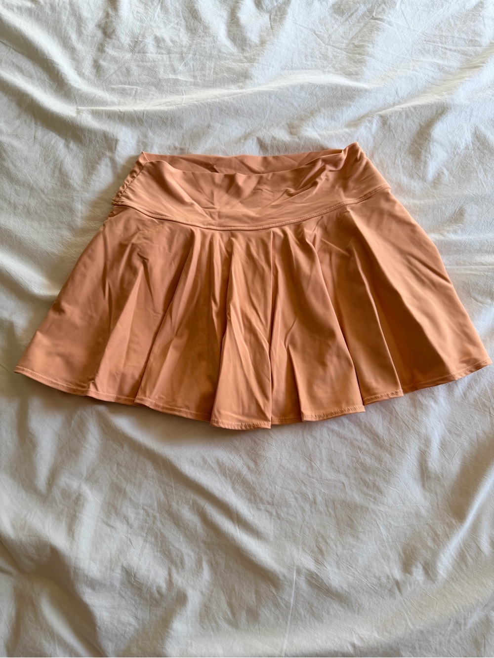 Pinspark women’s tennis skirt 14 inch pleated skort with pockets in Peach